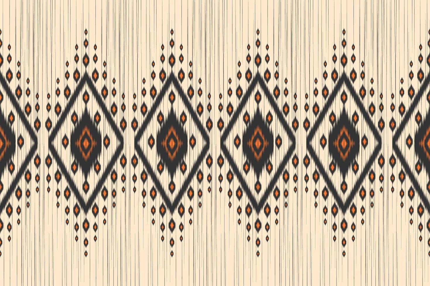 arte abstracto étnico ikat. patrón sin costuras en tribal. estampado de adornos geométricos aztecas. vector