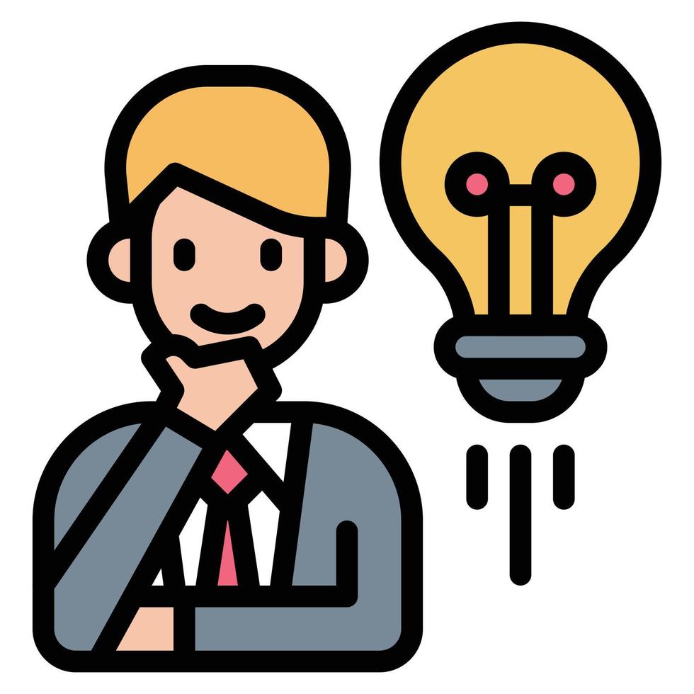 design thinking icon line vector illustration . education . technology