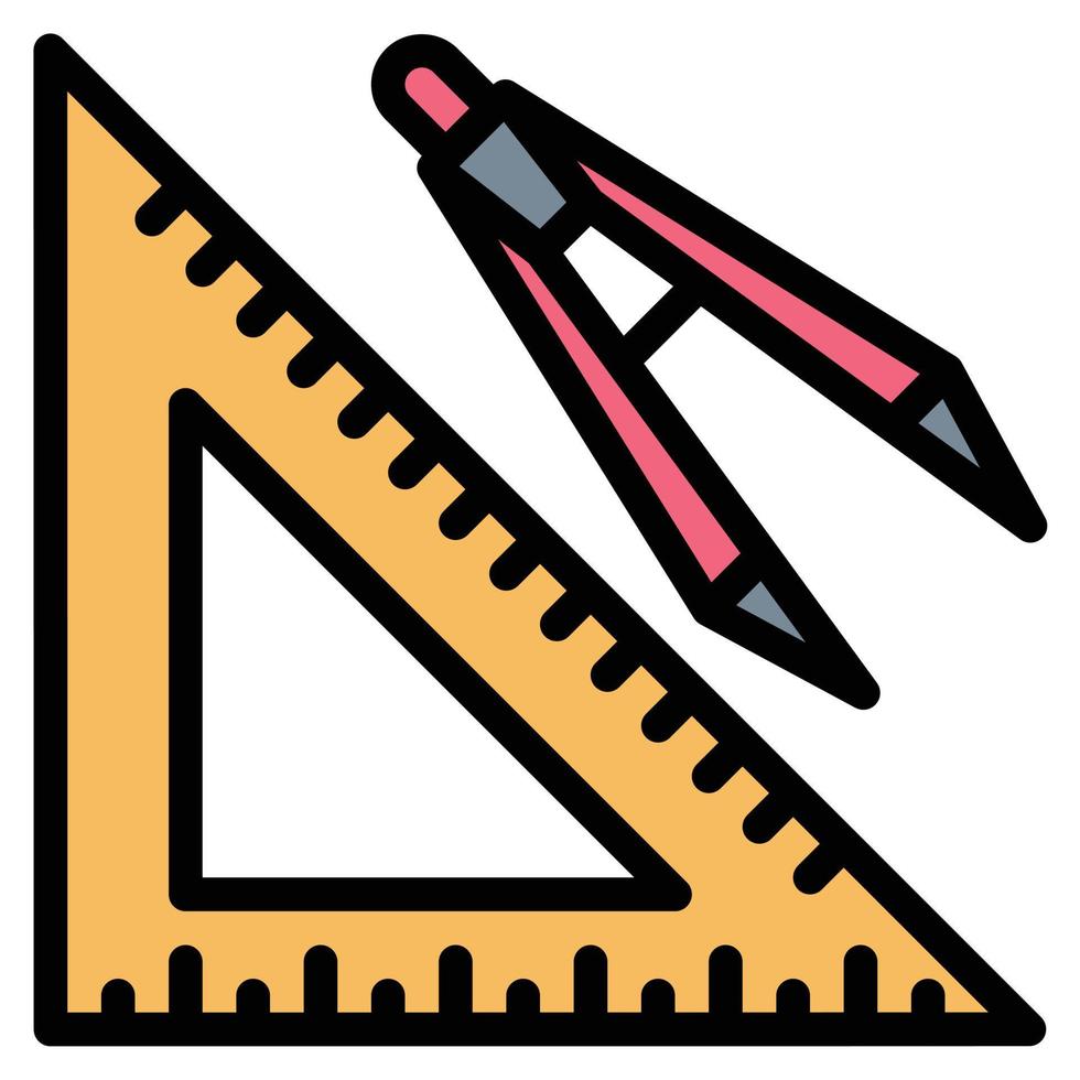 geometry icon line vector illustration . education . technology
