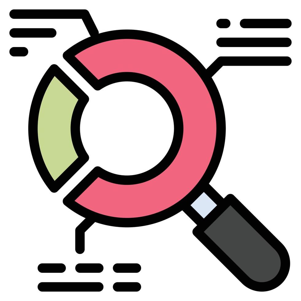 research  data icon line vector illustration . education . technology