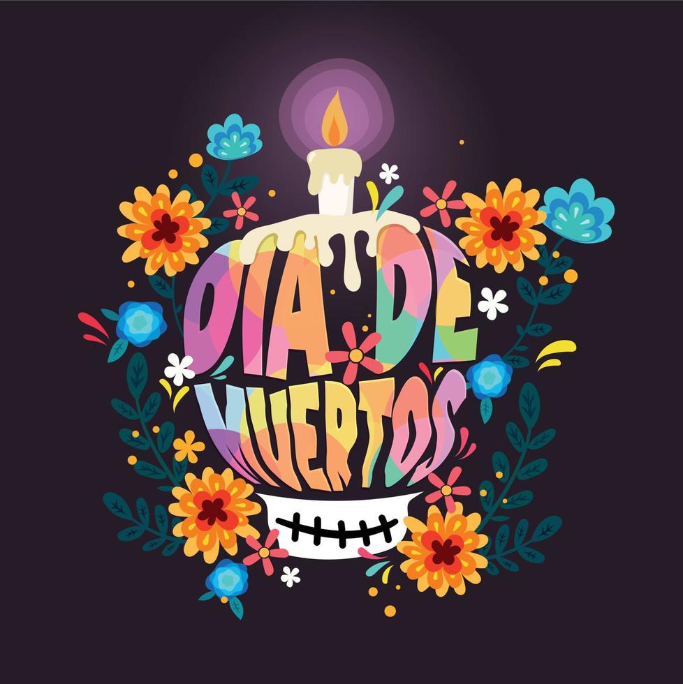 Day of the dead clebration mexican print vector