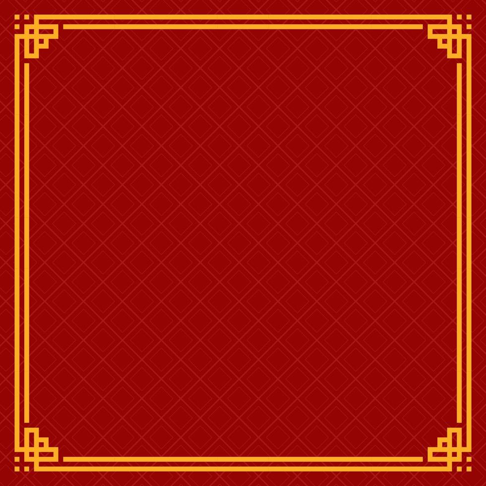 chinese background template with clean frame and pattern vector