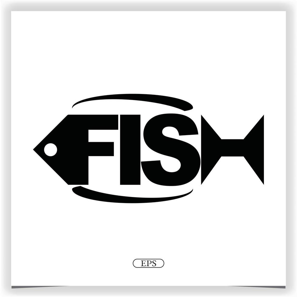 simple fish logo premium elegant template vector eps 10