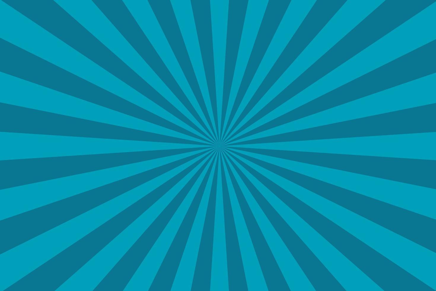 Turquoise Sunburst Pattern Background. Vibrant Radial Rays geometric Illustration vector