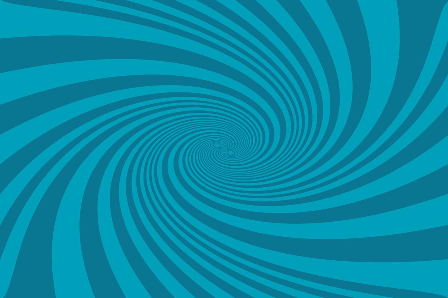 Blue Swirling radial vortex background. Spiral stripes Vector background
