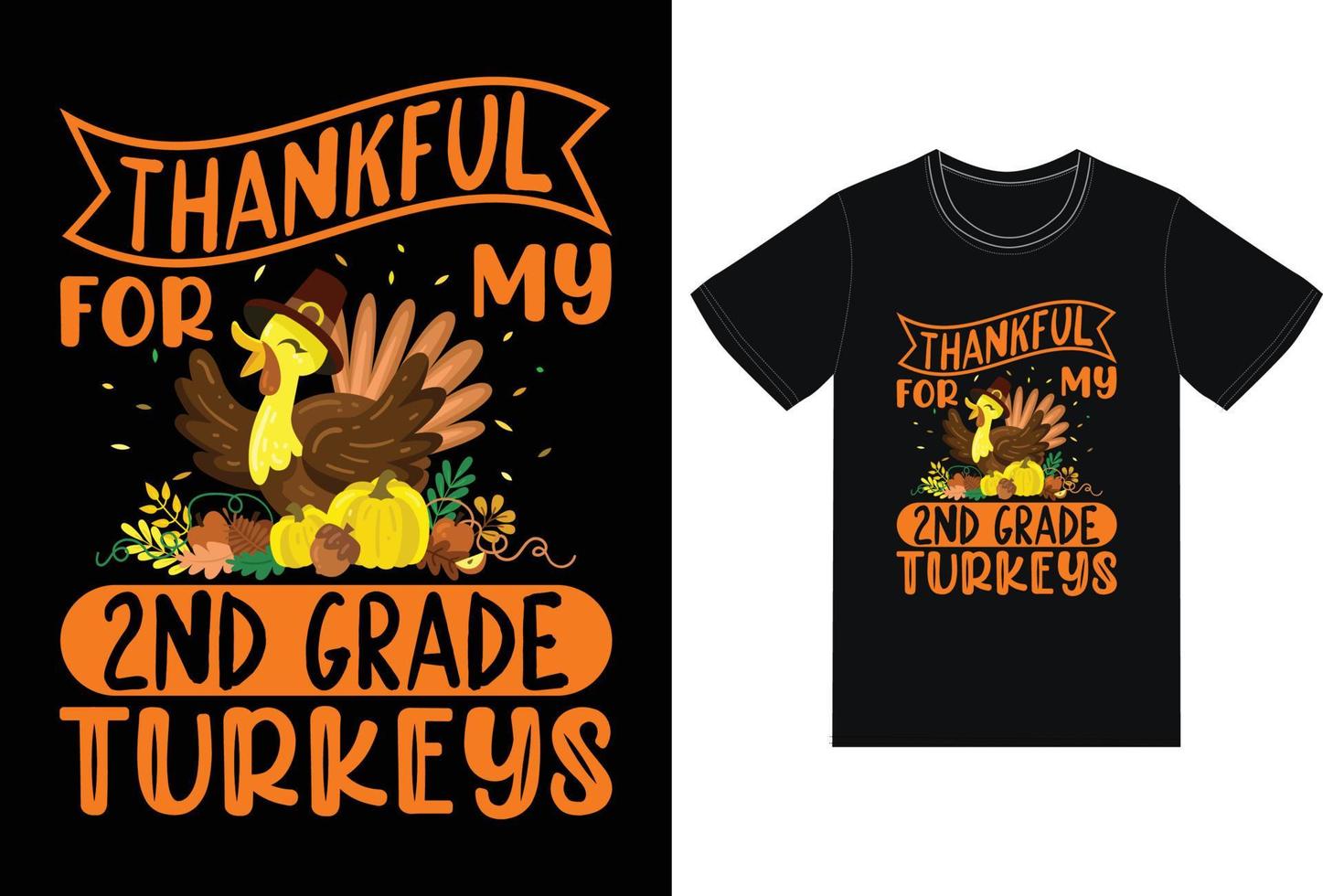 Thanksgiving T-Shirt Design. vector