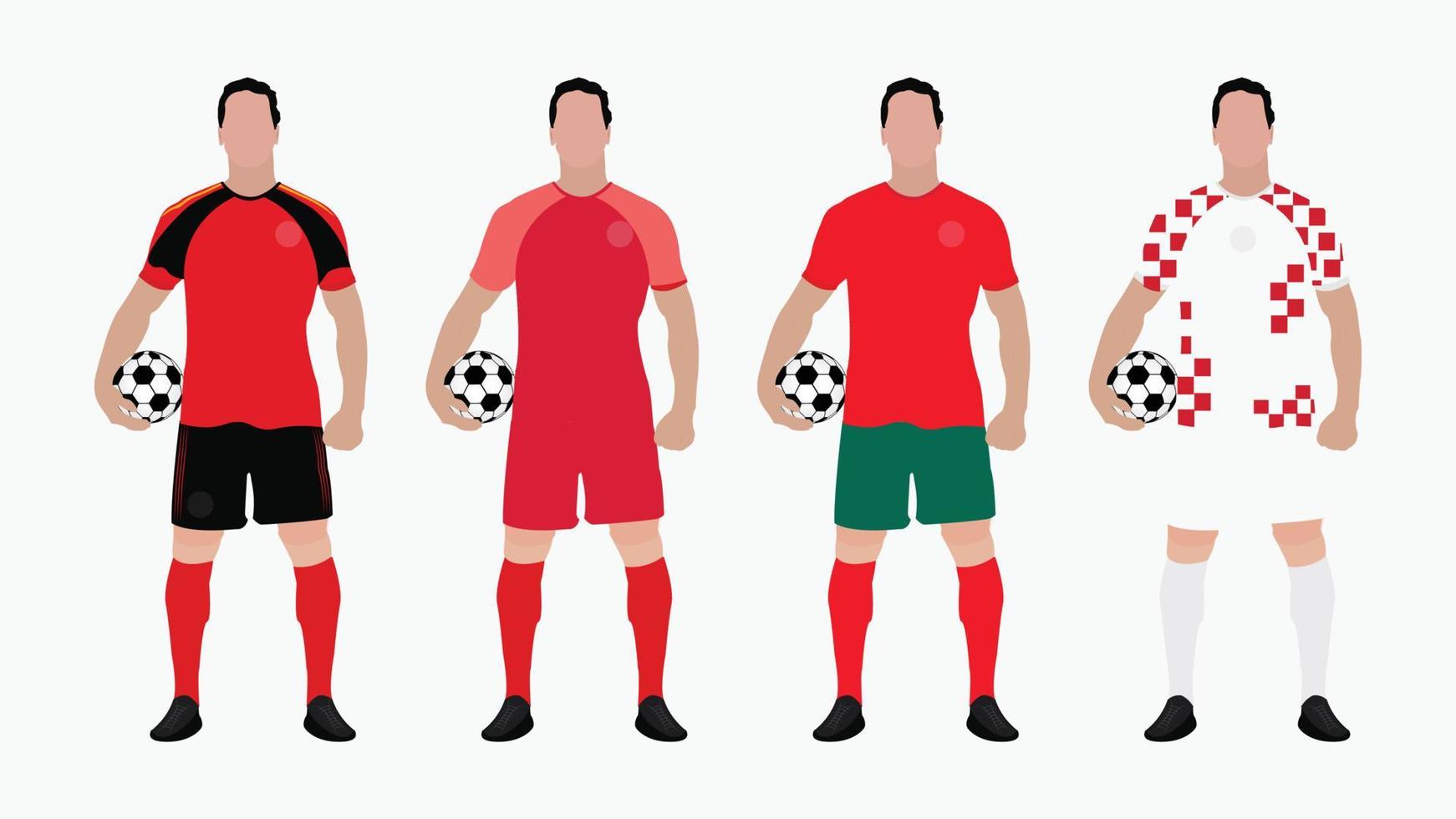 equipo del grupo f del campeonato mundial de fútbol con su equipo vector