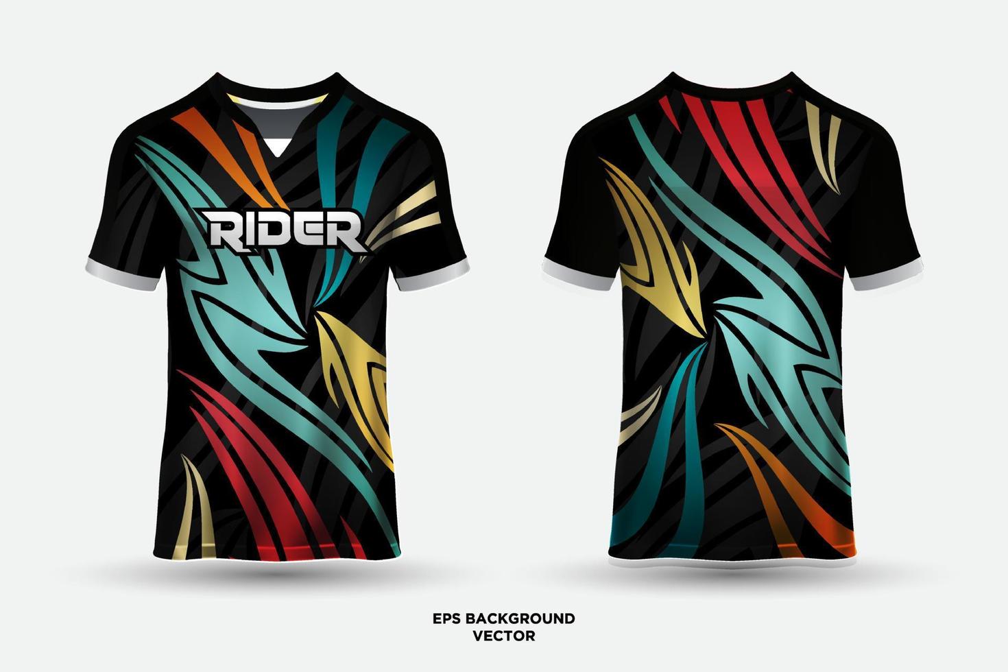 diseño de camiseta futurista adecuado para deportes, carreras, fútbol, juegos y vectores de deportes electrónicos