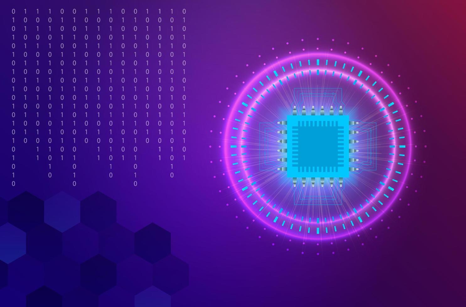 Ultramodern Artificial intelligence background. Technology Science Day background with chipset and geometric elements vector. vector