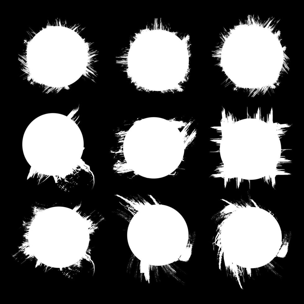 Collection of grunge texture design vector