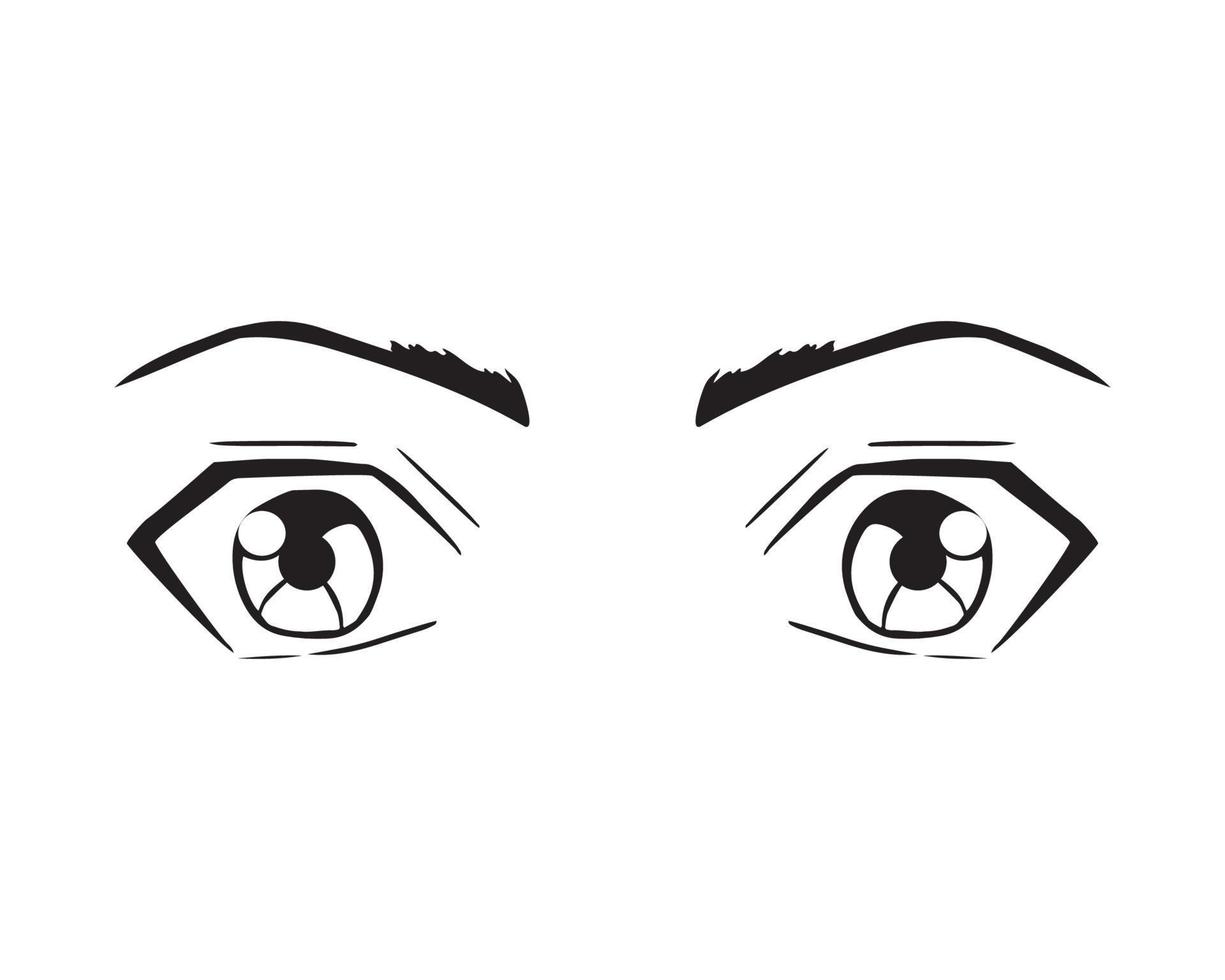 ilustración vectorial de la expresión de los ojos vector
