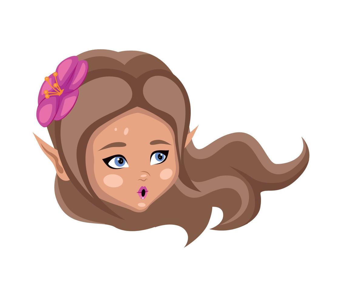 Fairy girl avatar vector