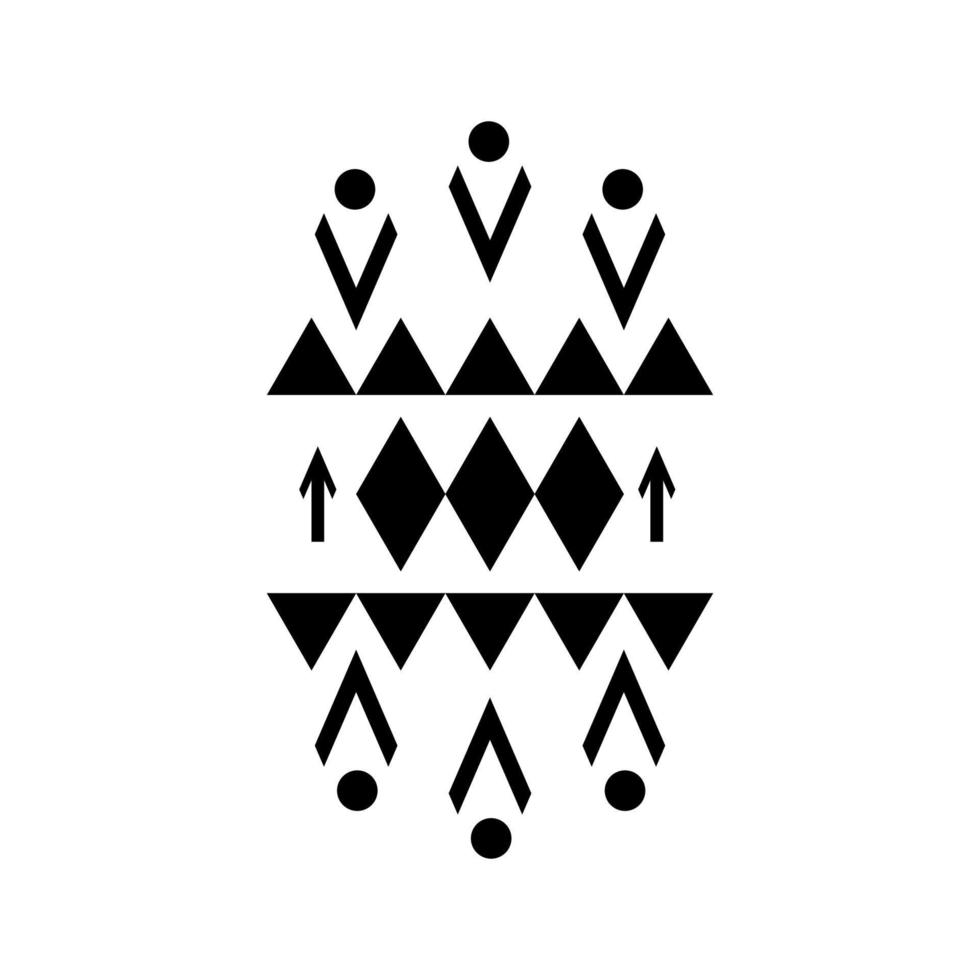 Black Ethnic Geometric Pattern vector