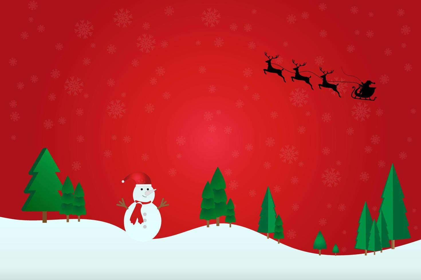 christmas card with santa vector