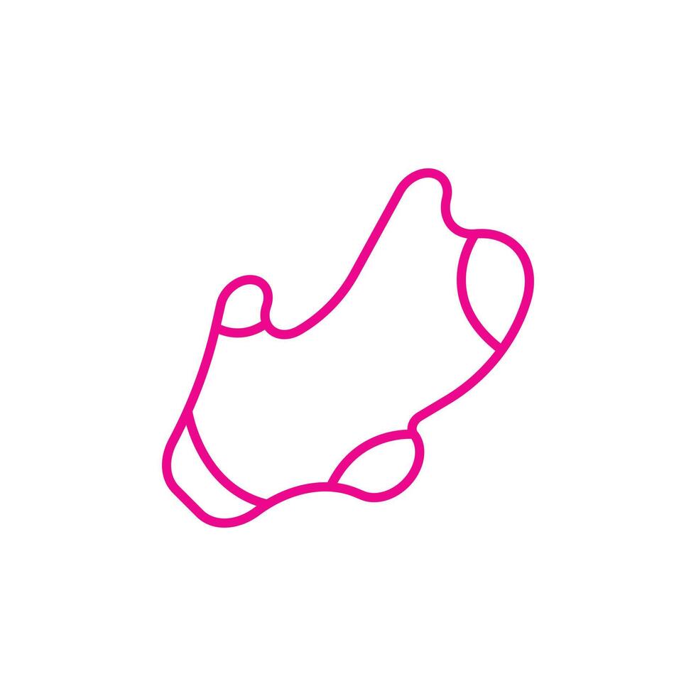 eps10 icono de arte de línea abstracta de raíz de jengibre vectorial rosa aislado en fondo blanco. símbolo de contorno vegetal en un estilo moderno plano simple y moderno para el diseño de su sitio web, logotipo y aplicación móvil vector