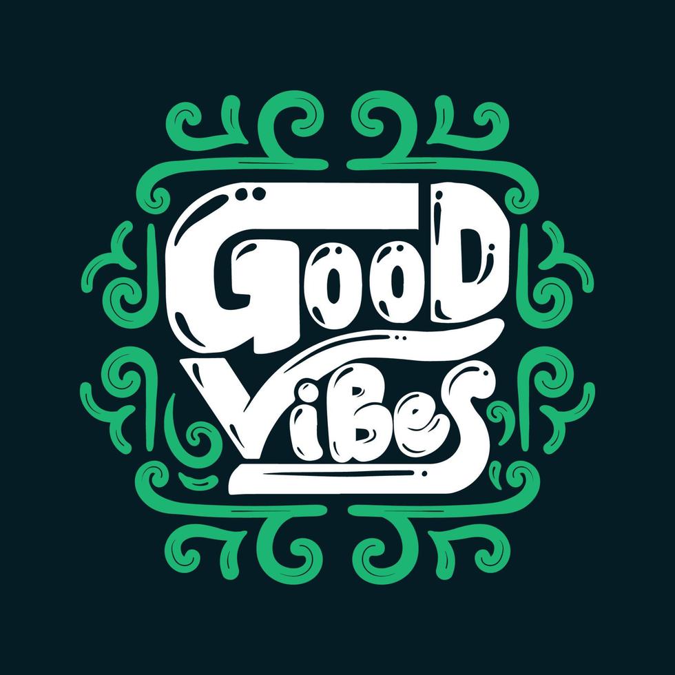 Good Vibe hand Lettering vector
