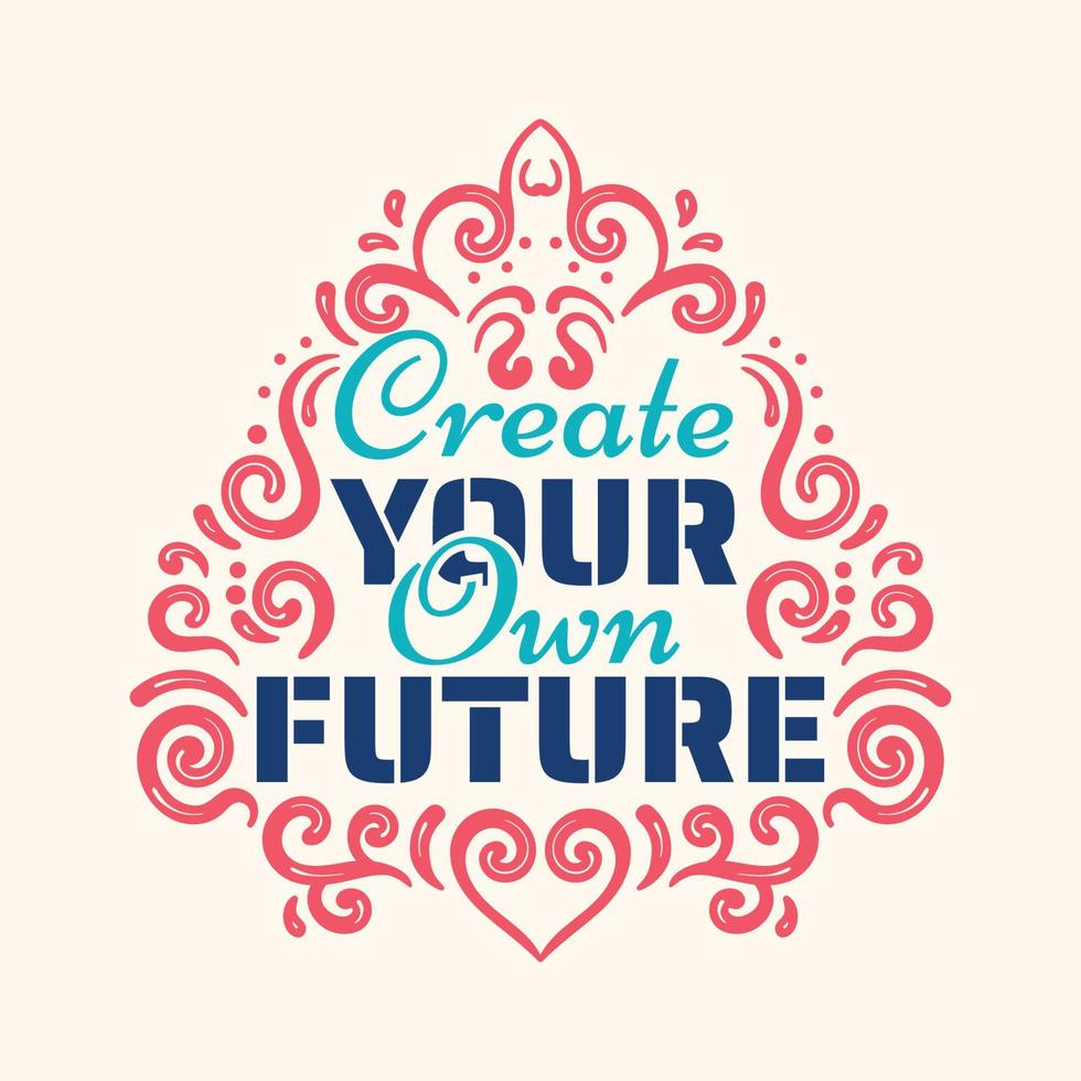 crea tus propias letras de mano futuras vector