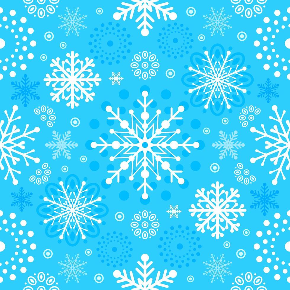 Beautiful Snowflakes Seamless Pattern vector