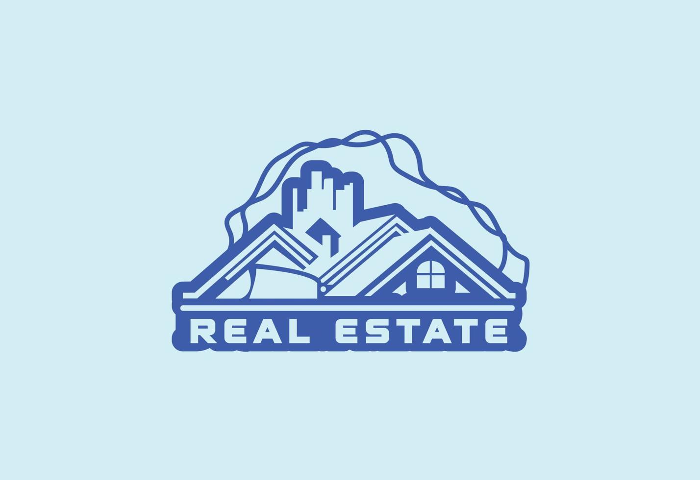 Real estate logo and icon design template vector