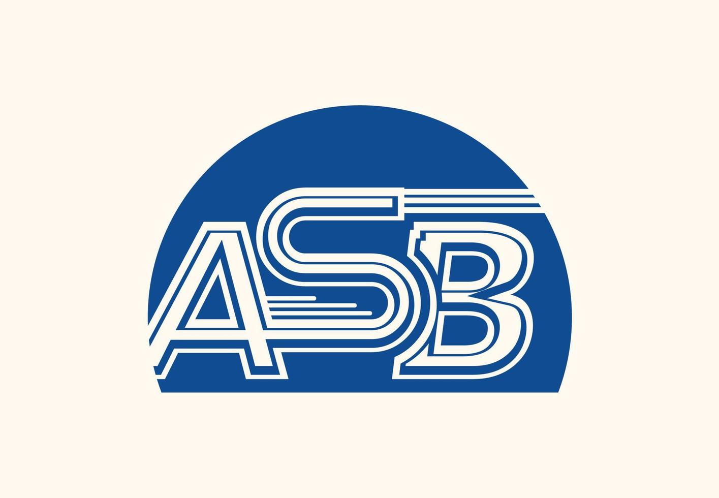 plantilla de diseño de icono y logotipo de letra asb vector