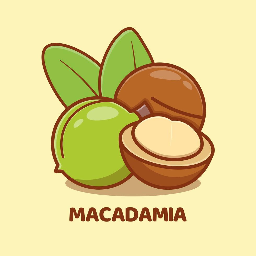 Walnut cartoon vector icon illustration isolated