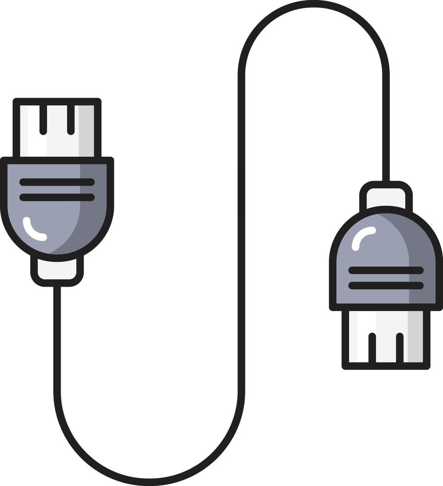 ilustración de vector de cable usb en un fondo. símbolos de calidad premium. iconos vectoriales para concepto y diseño gráfico.
