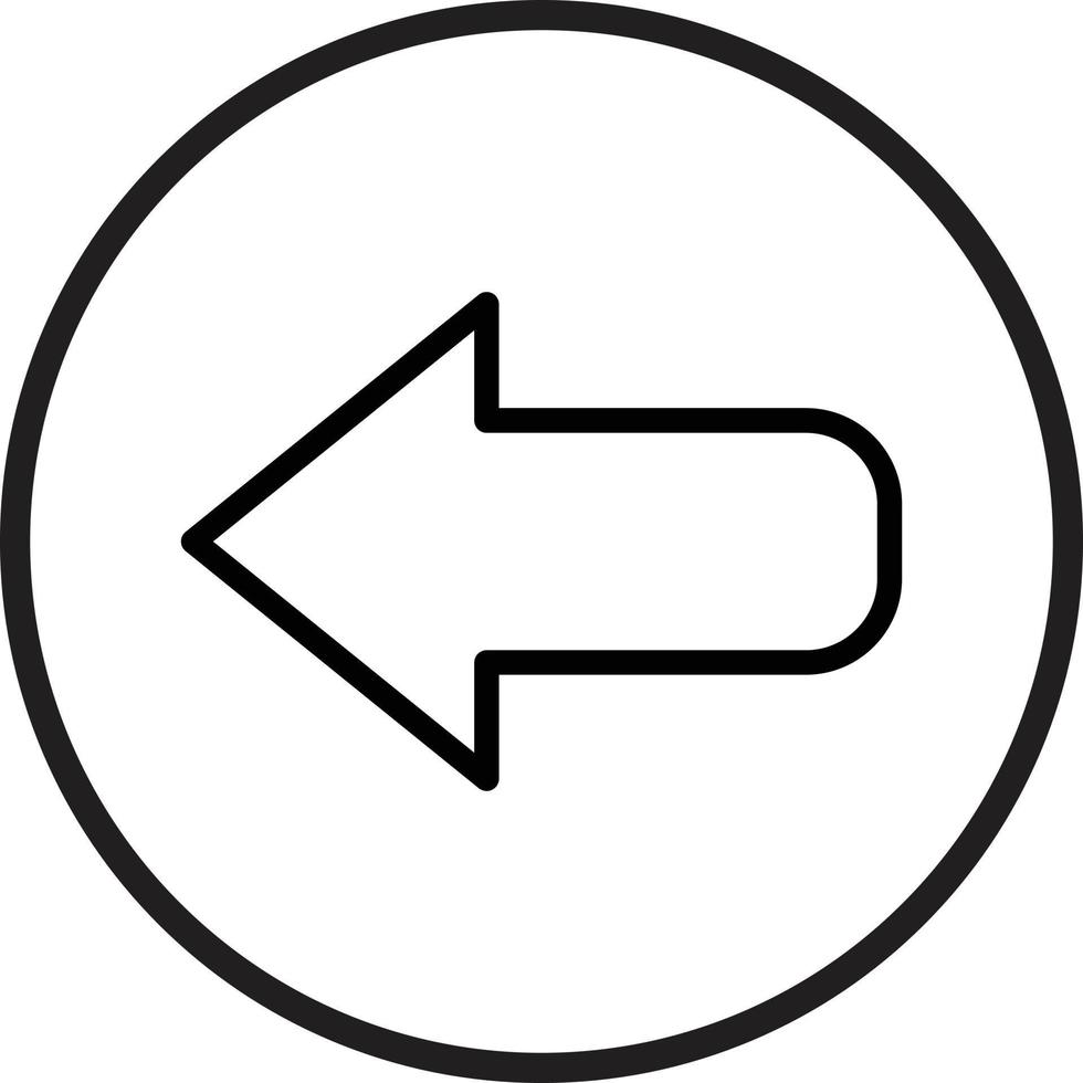 Left Arrow Icon Style vector