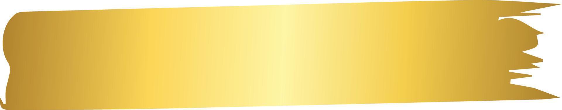 Gold Brush Stroke Design Element vector