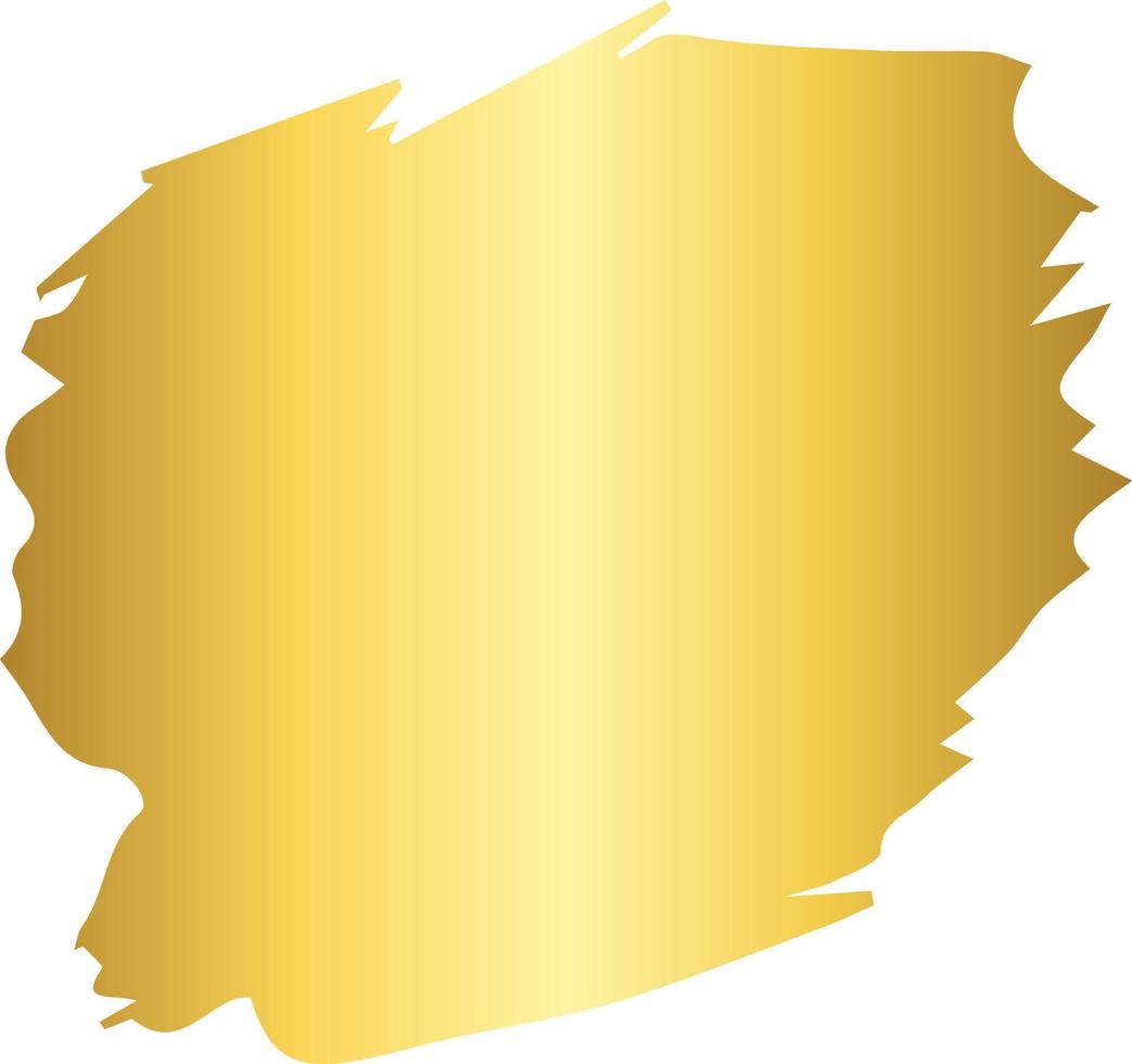 elemento de diseño de trazo de pincel dorado vector