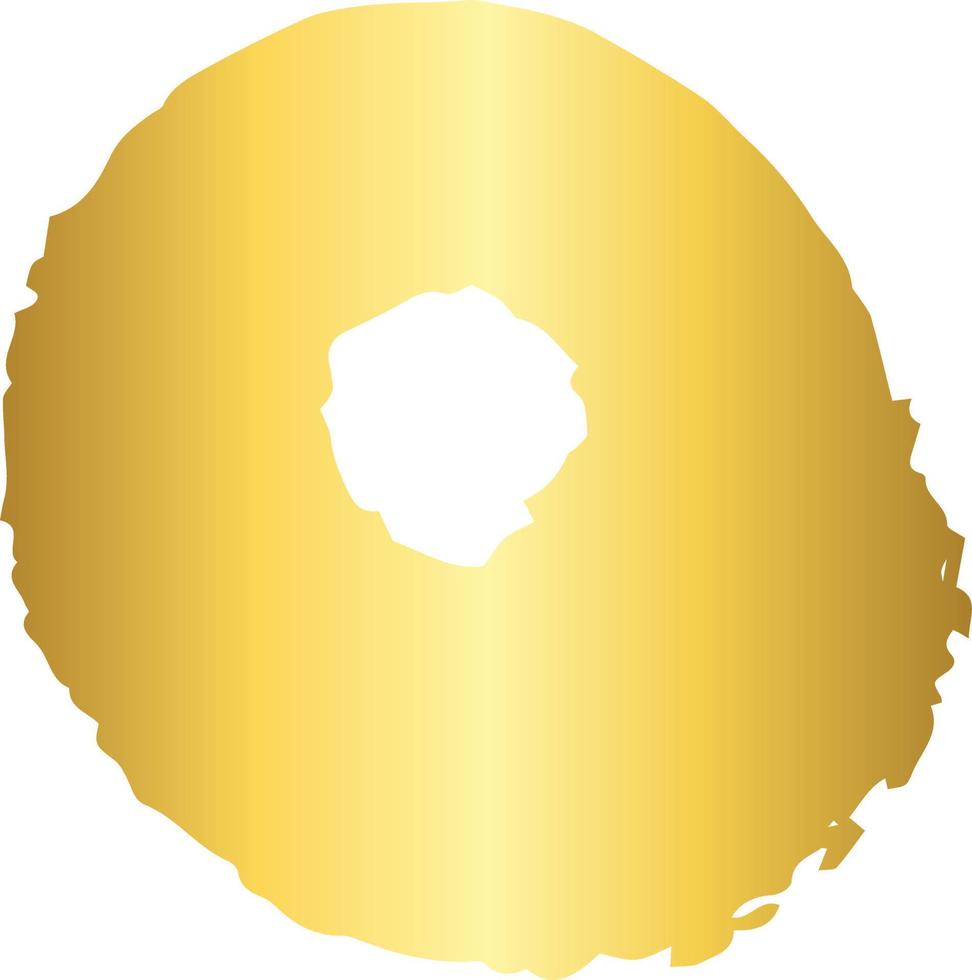 elemento de diseño de trazo de pincel dorado vector