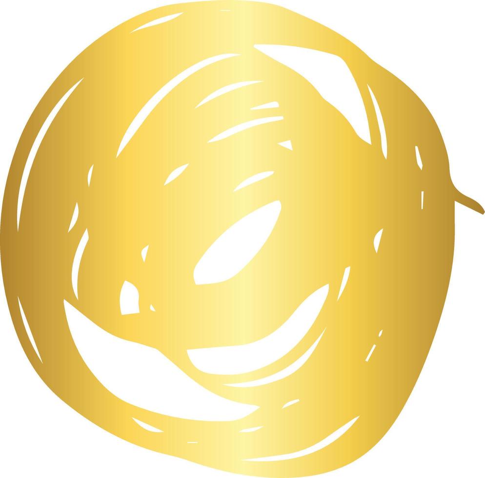 elemento de diseño de trazo de pincel dorado vector