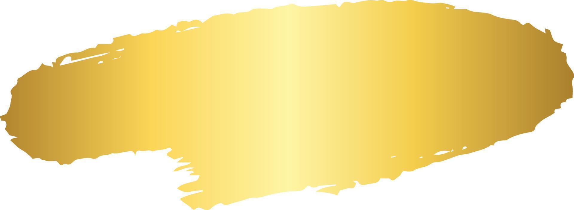elemento de diseño de trazo de pincel dorado vector