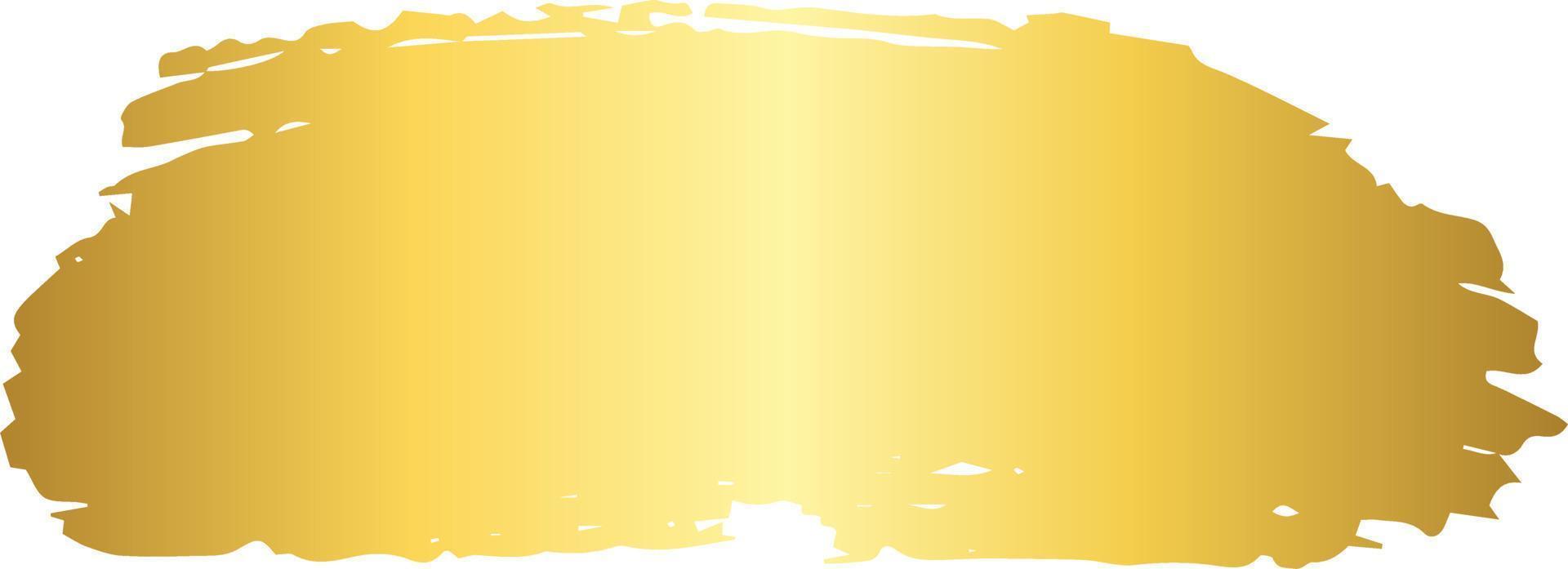 elemento de diseño de trazo de pincel dorado vector