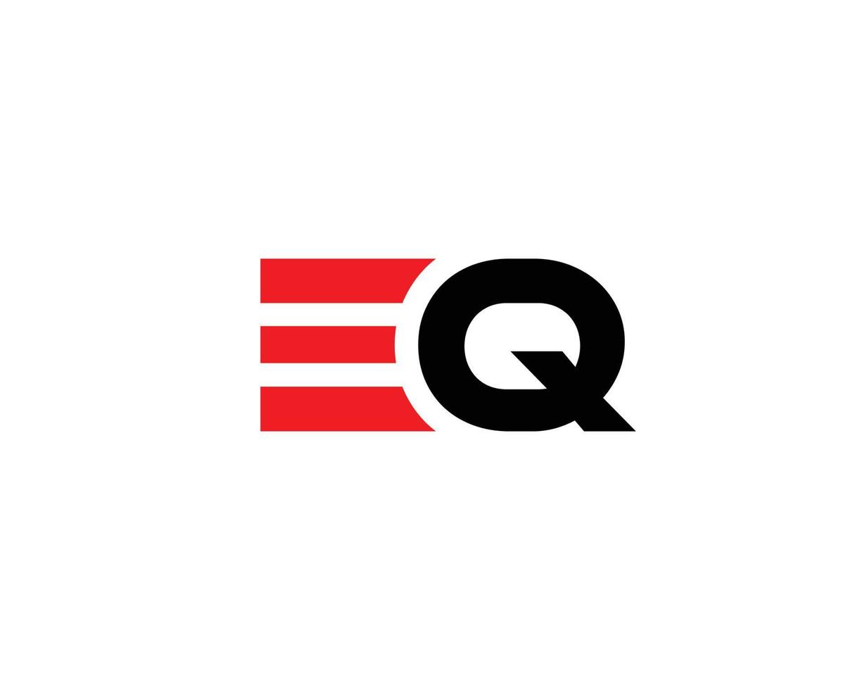 EQ QE Logo design vector template