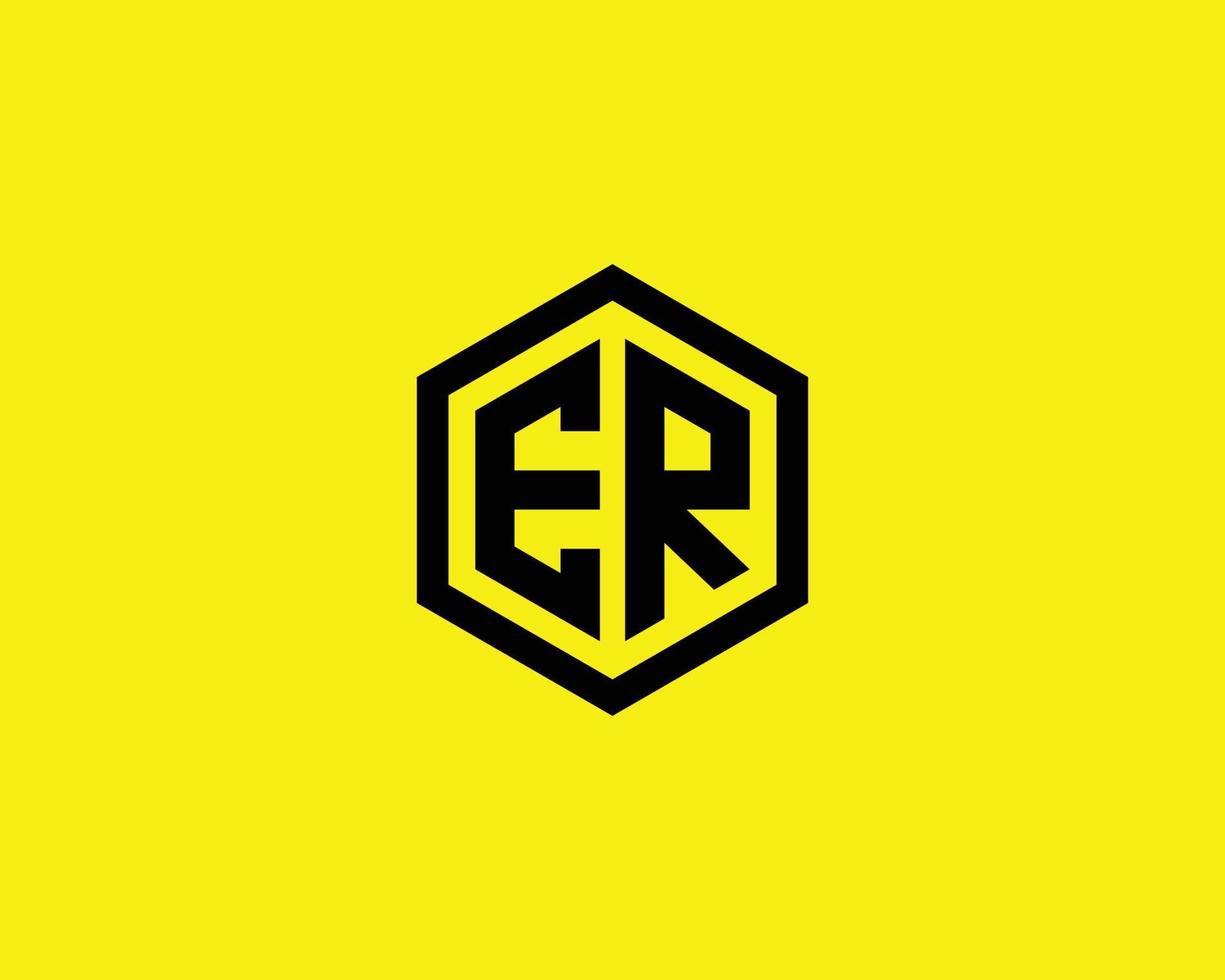 ER RE logo design vector template