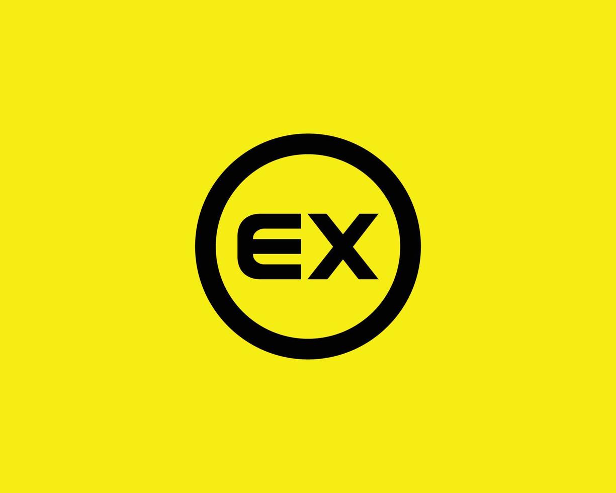 EX XE logo design vector template