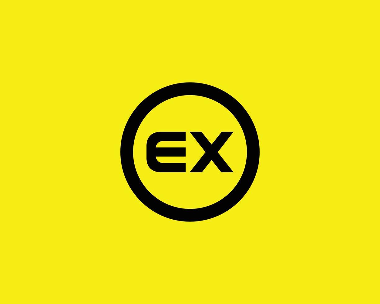 EX XE logo design vector template