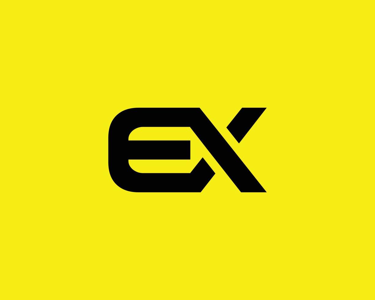 plantilla de vector de diseño de logotipo ex xe