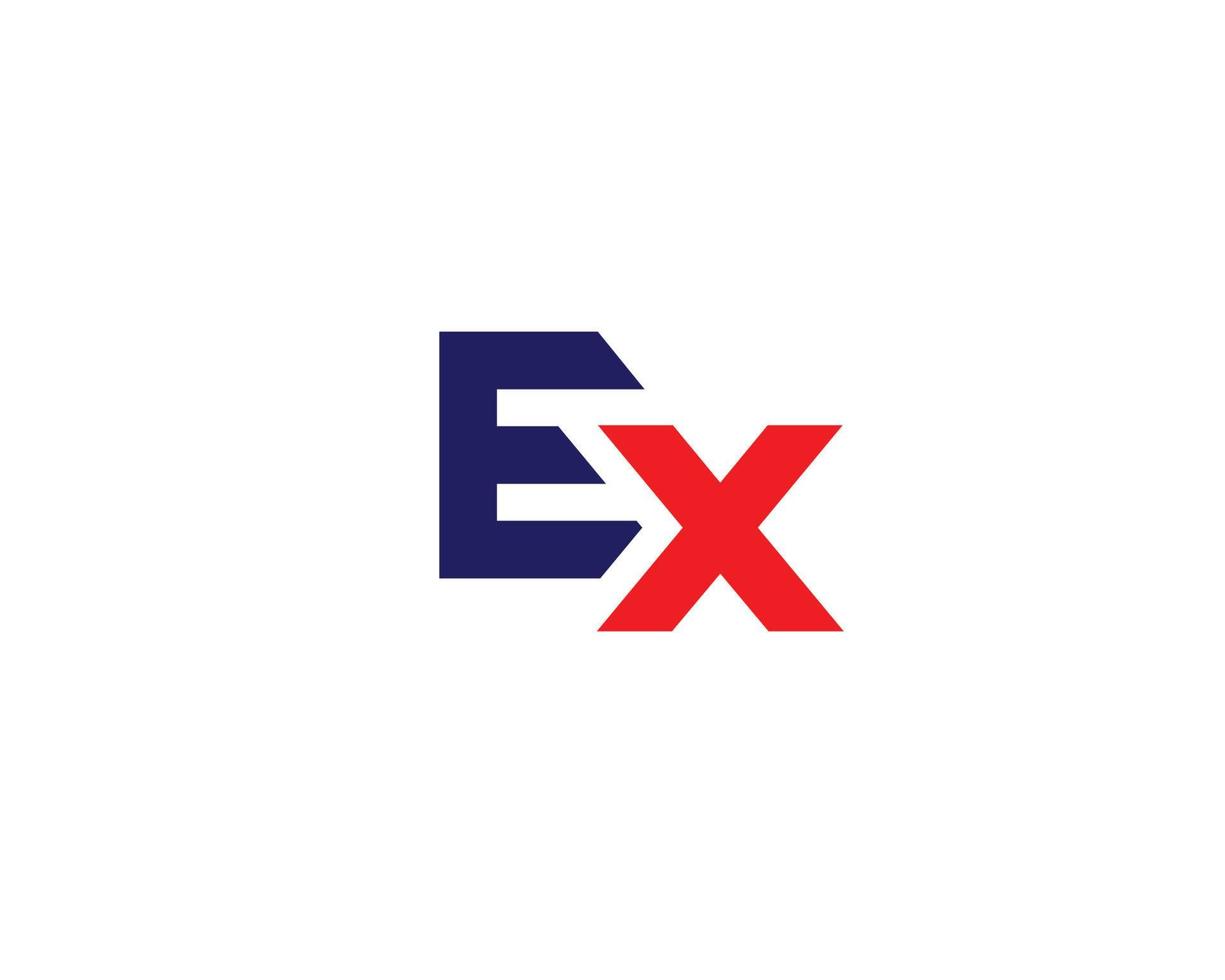 EX XE logo design vector template