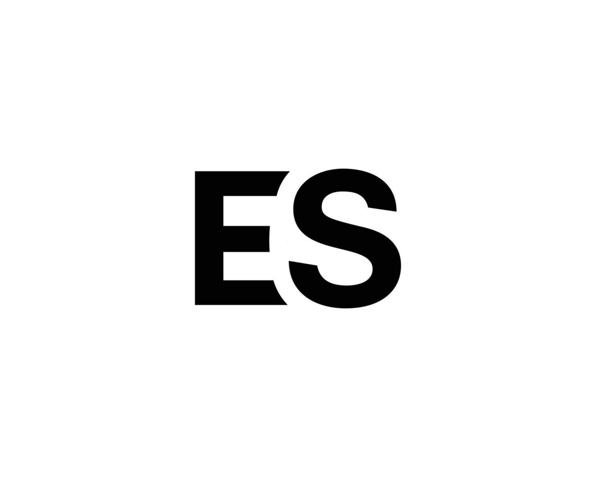 ES SE logo design vector template