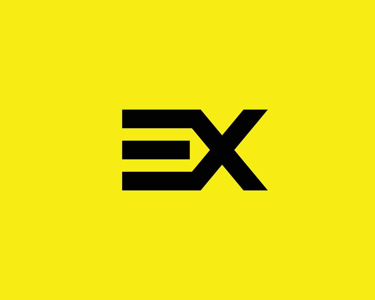 EX XE logo design vector template