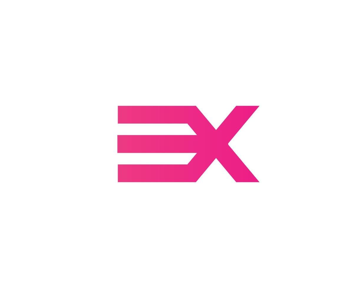 EX XE logo design vector template
