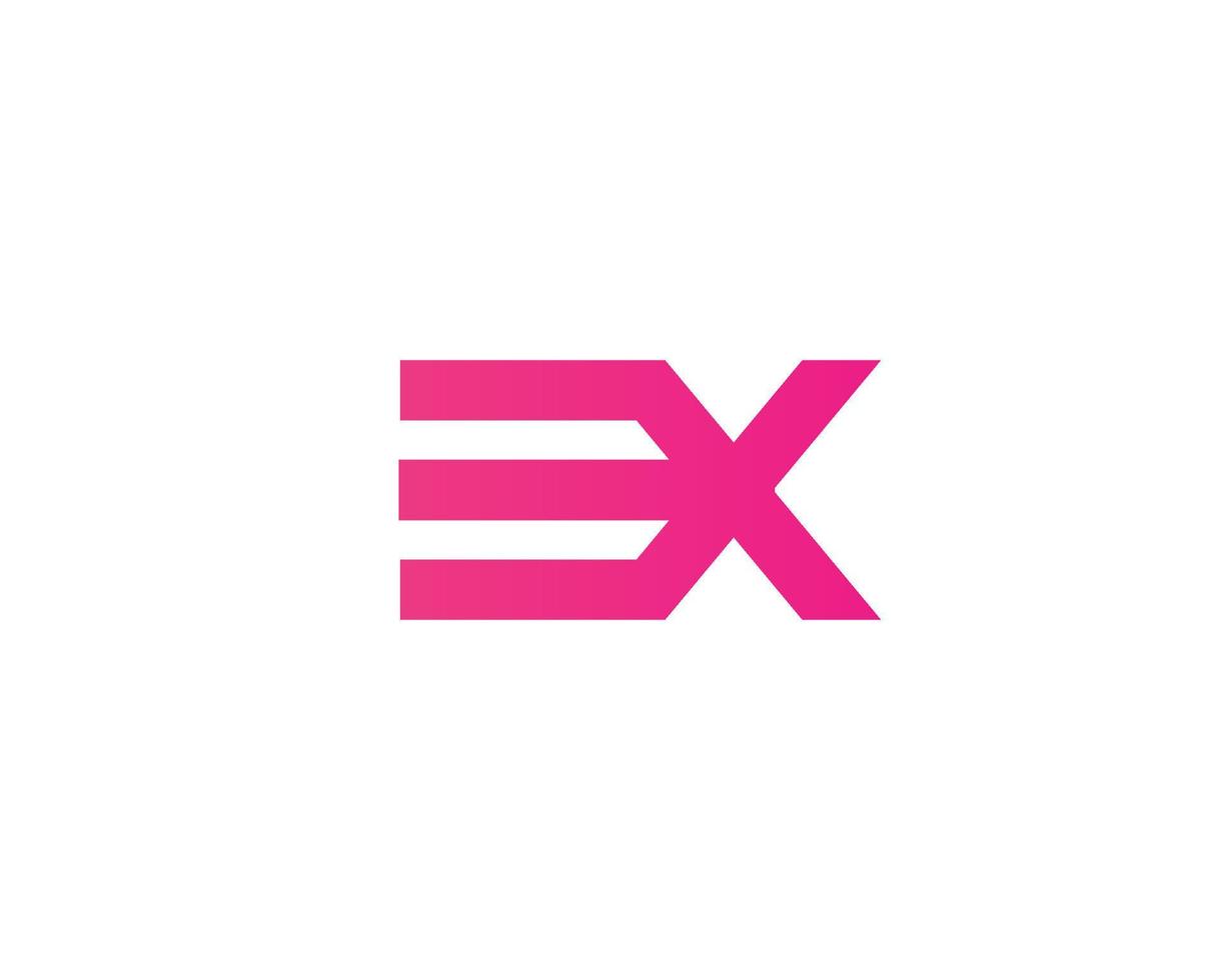 EX XE logo design vector template