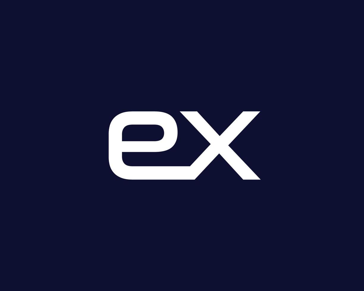 EX XE logo design vector template