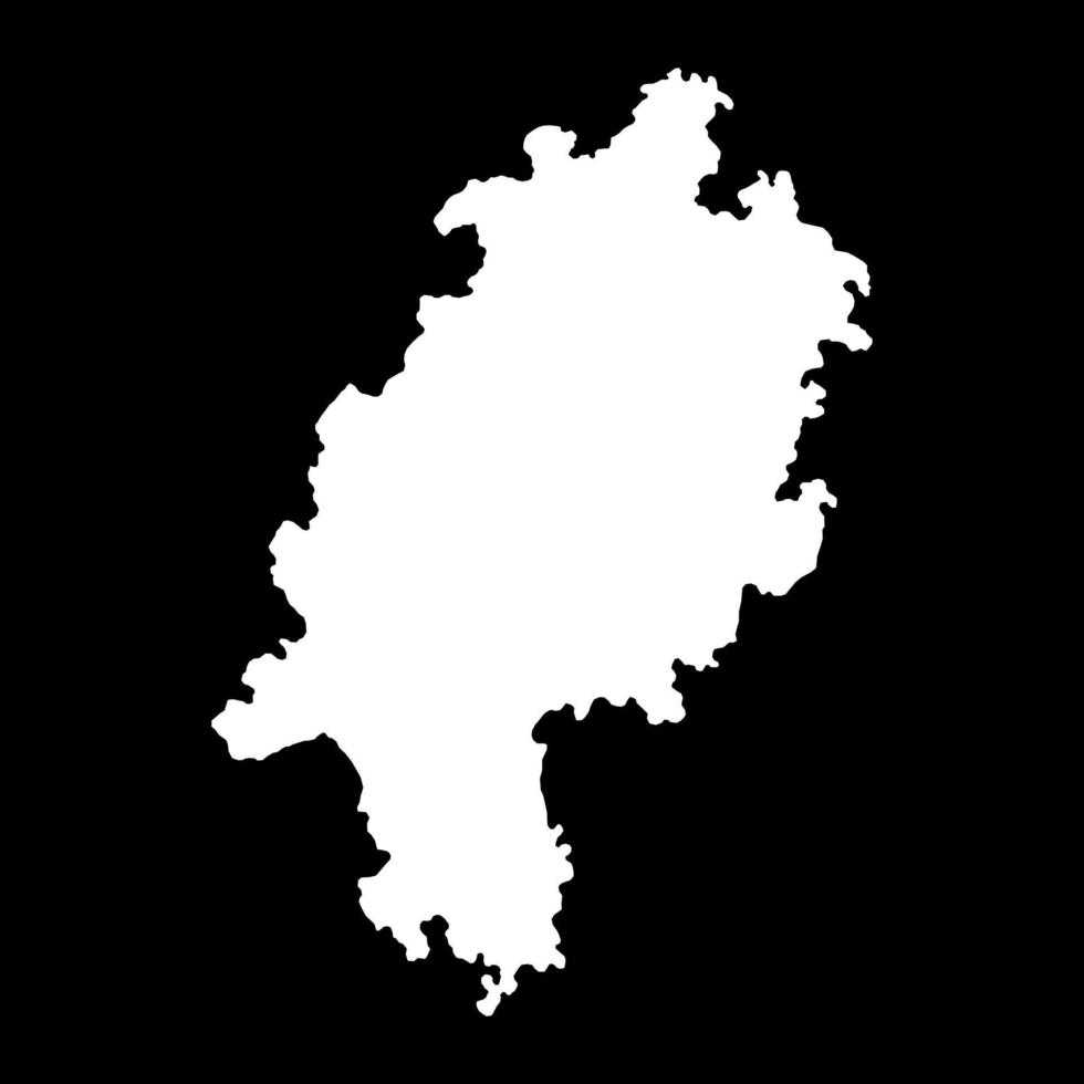 Hessen state map. Vector illustration.