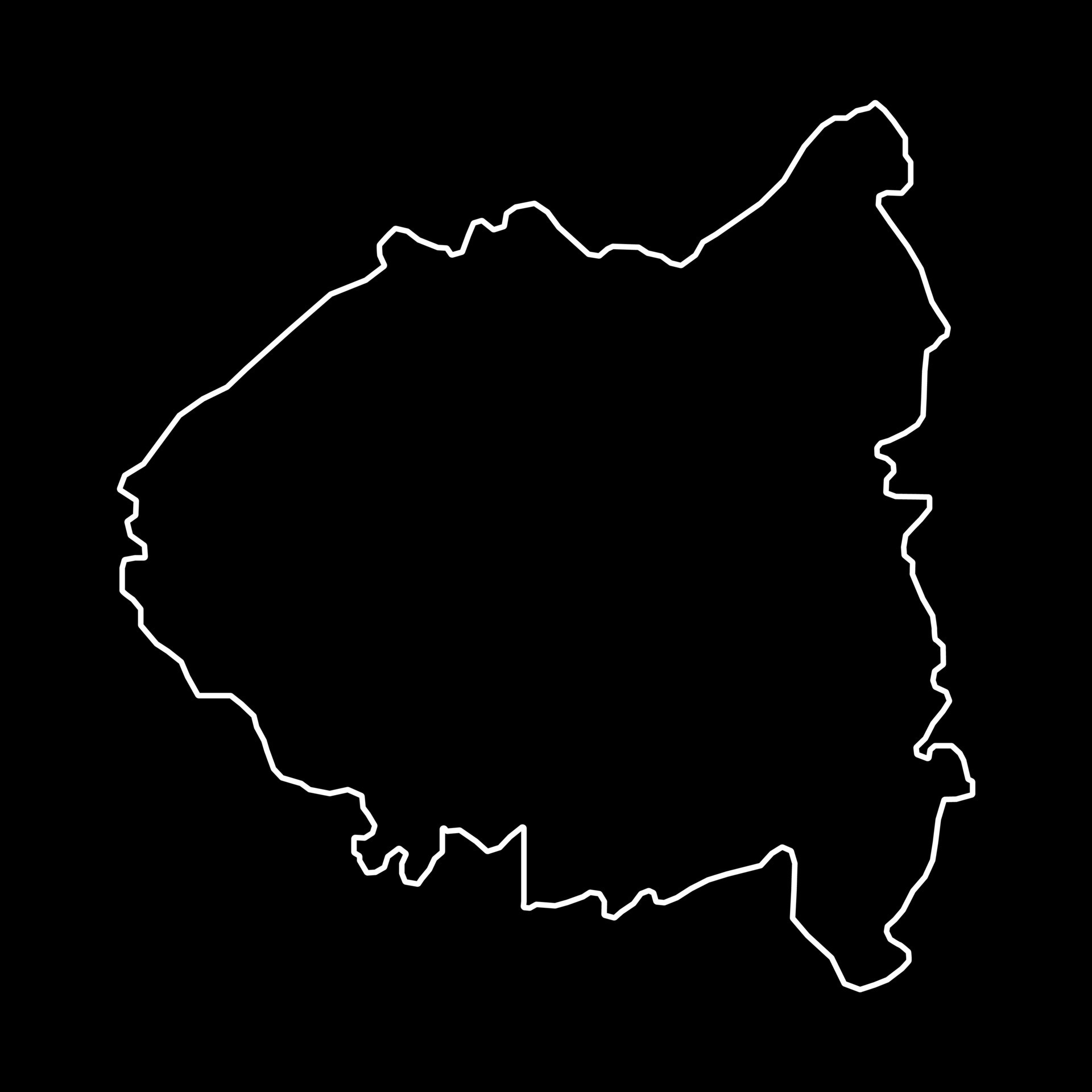 Paris et petite couronne map. Region of France. Vector illustration