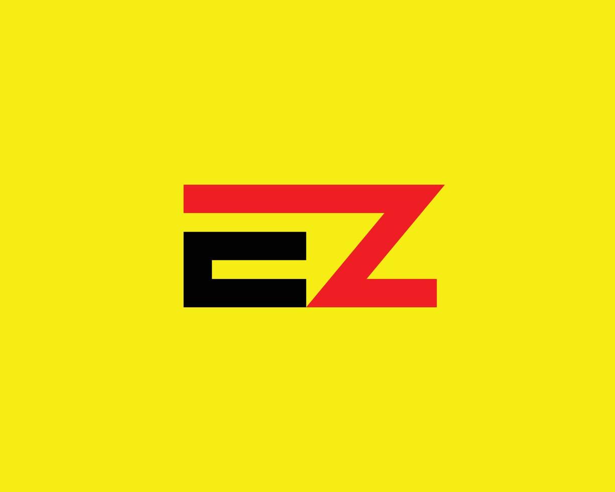 plantilla de vector de diseño de logotipo ez ze