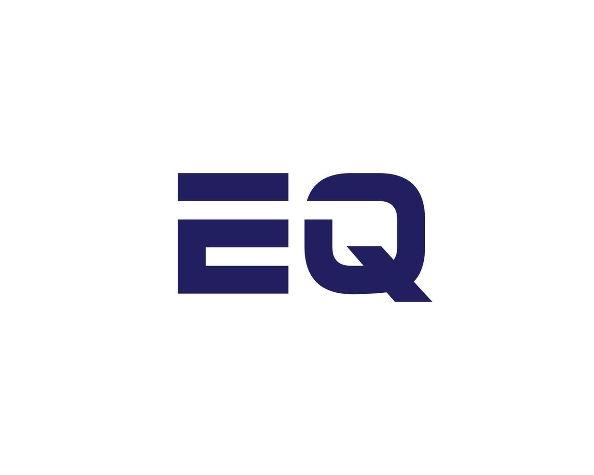 plantilla de vector de diseño de logotipo eq qe