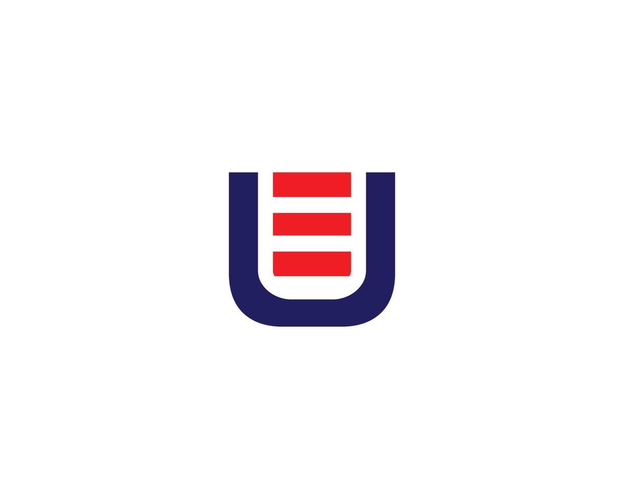 EU UE Logo design vector template