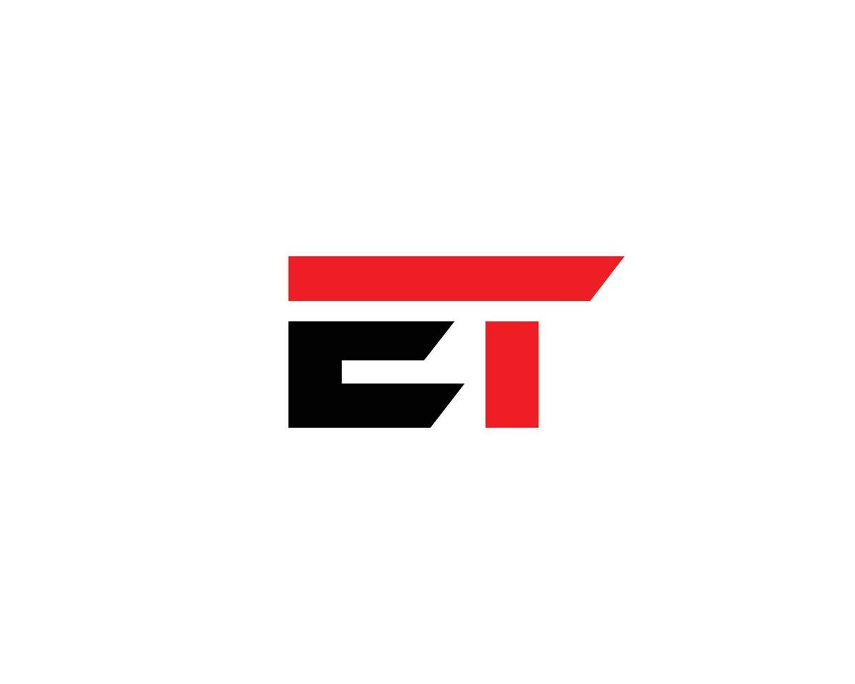 ET TE logo design vector template